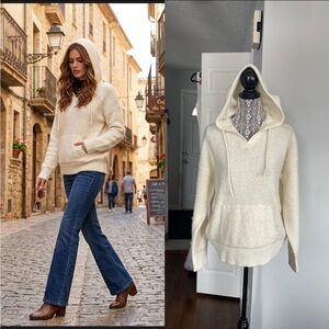 NWT Wool Blend Hooded Sweater. Medium. Super Soft!